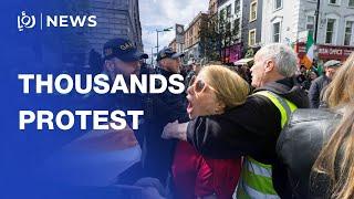Dublin anti-immigration protest draws thousands amid calls for mass deportations