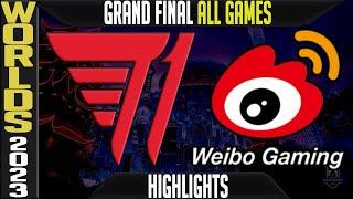 T1 vs WBG Highlights ALL GAMES | S13 Worlds 2023 GRAND FINAL | T1 vs Weibo Gaming