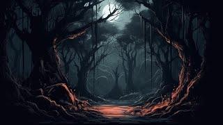 Haunted Forest Ambience | Crows, Wolves, & Spooky Sounds | Gothic Forest