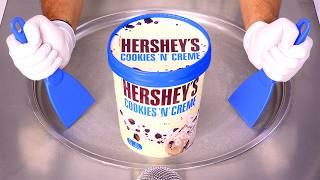 Insane Hershey's Cookies 'n' Creme Ice Cream Rolls (ASMR)