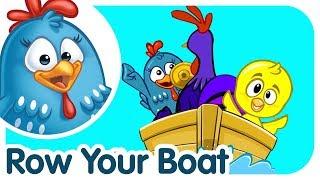 Row Row Your Boat | Lottie Dottie Chicken | Nursery Rhymes For Kids