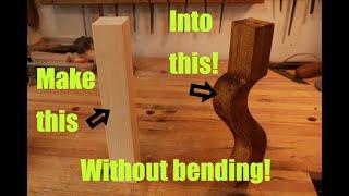 How to make curved legs from straight wood with no waste!!!