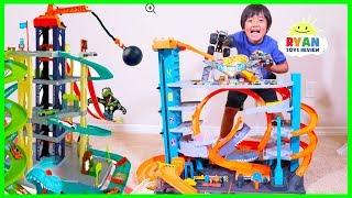 NEW Hot Wheels Ultimate Garage Playset with Shark + Ryan's Toy Cars Collections!!!!