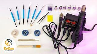 2 in1 SMD Soldering Iron Hot Air Rework Station 8586D Desoldering Repair for PCB IC solder tools kit