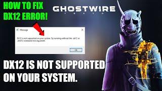 Dx12 is not supported on your system.Try running without the-dx12 or d3d12 command line argument
