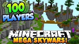 Minecraft MEGA SKYWARS "100 PLAYER BATTLES" #1 w/PrestonPlayz & Kenny