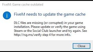 แก้ Fivem dlc files are missing or corrupted GTA V