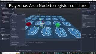 Godot Tutorial - How to make collisions using Area Node ( to interact between objects)