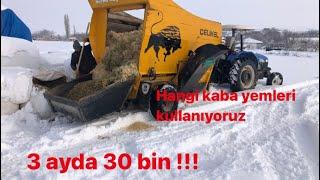 Çelikel 8 m3 Yem Karma Makinesi Aldık / 50 Cm Karda Yem Karmak / Yem Karmamızı Tanıttım