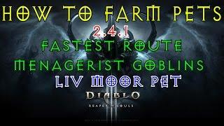 DIABLO 3 (2.4.6) SEASON 16 Guide - PETS - Location & Fast Menagerist Goblin Route for PET drops