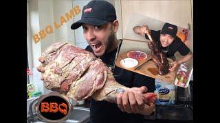 HOW TO BBQ A LAMB LEG  MUKBANG!