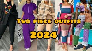 Classy two piece outfits for ladies | Two piece dress designs for elegant women | African fashion