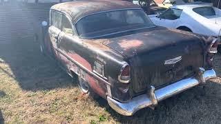 1955 Chevrolet 210 @ Vicks classic car salvage yard/ Corner Classic Car Hunter 