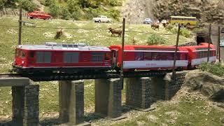 Modelos de trenes: Una de las más hermosas maquetas ferroviarias de Suiza en escala HO