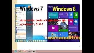 How to fix code 43 usb error on windows 7, 8, 8.1