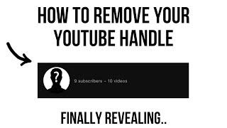 How to remove  your  youtube handle/name