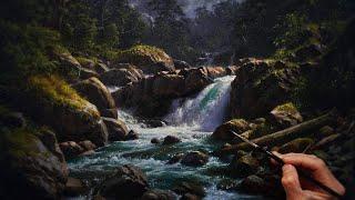 This place doesn't exist! Landscape painting techniques in oils - Brushwork and GLAZING!