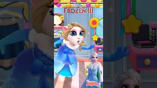 Elsa Transformation || Blue Elsa Cosplay in My Talking Angela 2