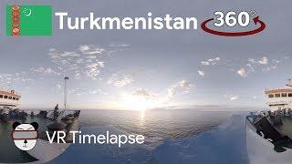 ⏰360° Timelapse: Caspian Sea Sunset | Turkmenbashi, Turkmenistan 