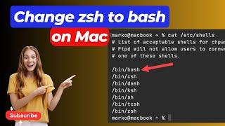 How to Switch Back to Bash in Terminal on Mac | Change zsh to bash on Mac