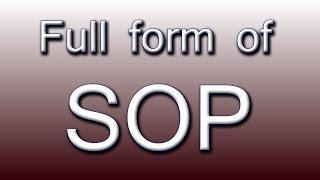 Full form of SOP