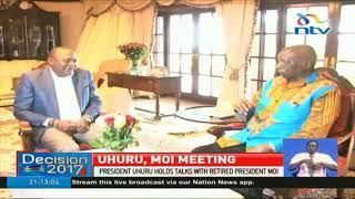 President Uhuru Kenyatta meets retired President Moi