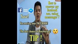 How to recover my facebook using messenger 2019 TAGALOG