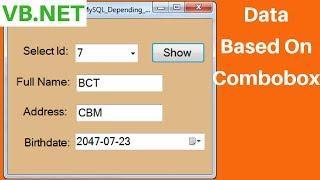 VB NET - How To Display Data From MySQL Depending On ComboBox Value In Visual Basic .Net [ + code ]