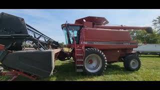 Dad Let Me Run The Case IH 2388!! Cutting Beans Day 5 Video!