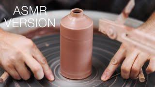Throwing and Trimming A Simple, Stoneware Bud Vase — ASMR Version
