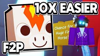 (QUICK!) This F2P HUGE is now 10X EASIER TO GET... (Pet Simulator 99) | Huge fire horse chances