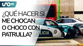 ¿Qué debo hacer si me chocan o choco con una patrulla?