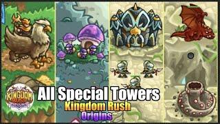 All SPECIAL Towers in Kingdom Rush ORIGINS- #kingdomrush #applearcade #towerdefense #strategy