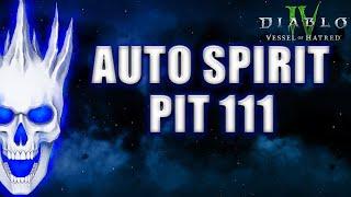 Auto Spirit Necro Pit 111 Clear | Diablo 4 Necromancer Season 6 Build #skulm #diablo4 #necromancer