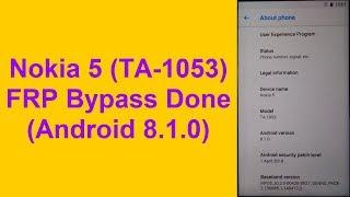 Nokia 5 (TA-1053) FRP (Google Account) Lock Remove Done (Android 8.1.0) (1 April 2018 Patch)