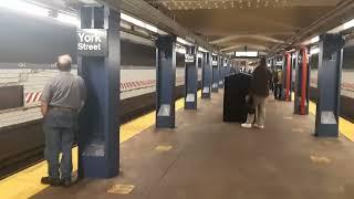 York Street Subway Train Station In Brooklyn NYC NY USA