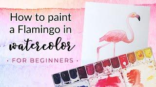 Beginner-Friendly Watercolor Painting Tutorial: Flamingo Art