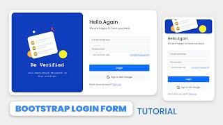 Responsive login page created with Bootstrap 5 and HTML & CSS