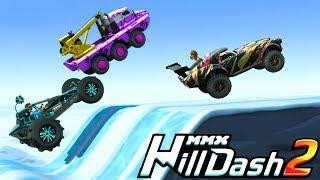 Чего новенького в MMX HILL DASH 2 Необычные машины монстры прохождение игры