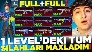 1 LEVEL HESABIN TÜM SİLAHLARINI MAXLADIK! (124.555 UC) | PUBG Mobile