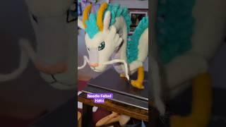 Needle felt Haku took between 40 - 60 hours to make #needlefelting #felting #spiritedaway #ghibli