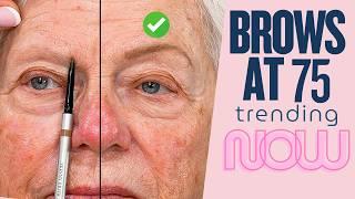 NO EYEBROWS AT 75? NO PROBLEM WATCH THIS | Nikol Johnson #fiercegaing #maturewomen #fulleyebrows