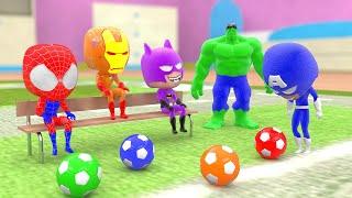 Thanos Avenger Learn Colors with Fifa World Cup Football 2018 Superheroes Spiderman