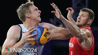 U.S. men's 3x3 team falls short against Poland to start Olympics 0-2 | Paris Olympics | NBC Sports