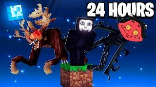 I Survived 24hrs in One Block Minecraft with EVERY HORROR MOD