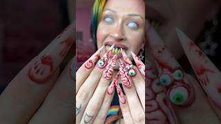 Doing A ZOMBIES Nails???️ 3D Nail Art! #halloweennails #nailart #naildesign #nails #nailsart