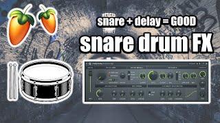 delay & reverb SOUND GOOD on a snare drum! | FL Studio Tutorial