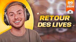  Mon retour en LIVE ! (FAQ)