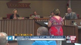 Start times change at 8 Pasco County schools