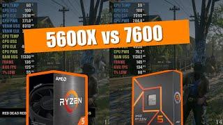 7600 vs 5600X (w/RX 7800 XT): 17-Game Benchmark [1080P & 1440P]